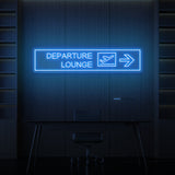 "DEPARTURE LOUNGE" NEON SKILT