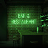 "BAR & RESTAURANT" NEON SKILT