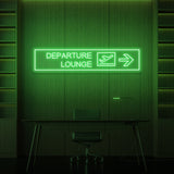 "DEPARTURE LOUNGE" NEON SKILT
