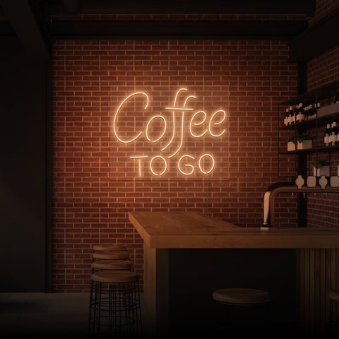 "COFFEE TO GO" NEON SKILT