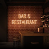 "BAR & RESTAURANT" NEON SKILT