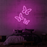 "BUTTERFLIES" NEON SKILT