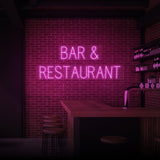 "BAR & RESTAURANT" NEON SKILT