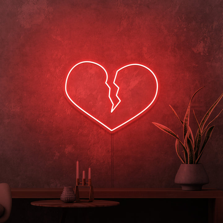 "BROKEN HEART" MINI NEON SKILT