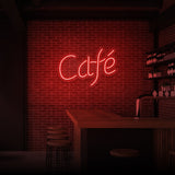Leuchtreklame „CAFE“. 