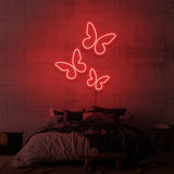 "BUTTERFLIES" NEON SKILT