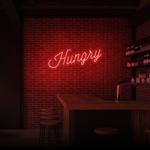 "HUNGRY" NEON SKILT